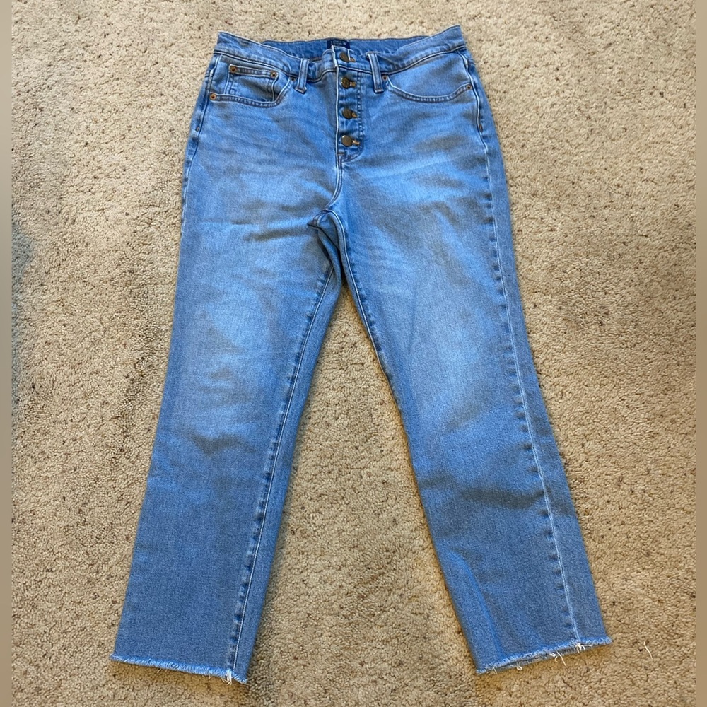 J. Crew Essential Straight Jean 29 Exposed Button Fly